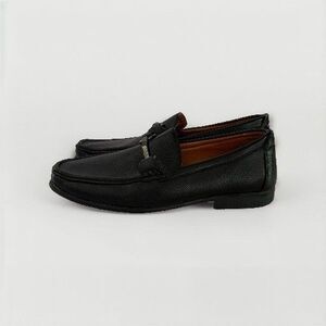Andrew Fezza Black Slip-On Leather Horsebit Loafers Mens Size 10M